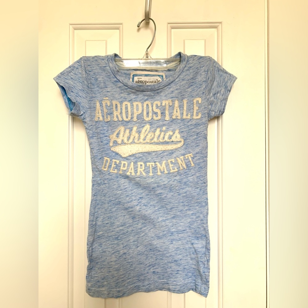 💎AEROPOSTALE XS Sky Blue Vintage girls brand Tee.